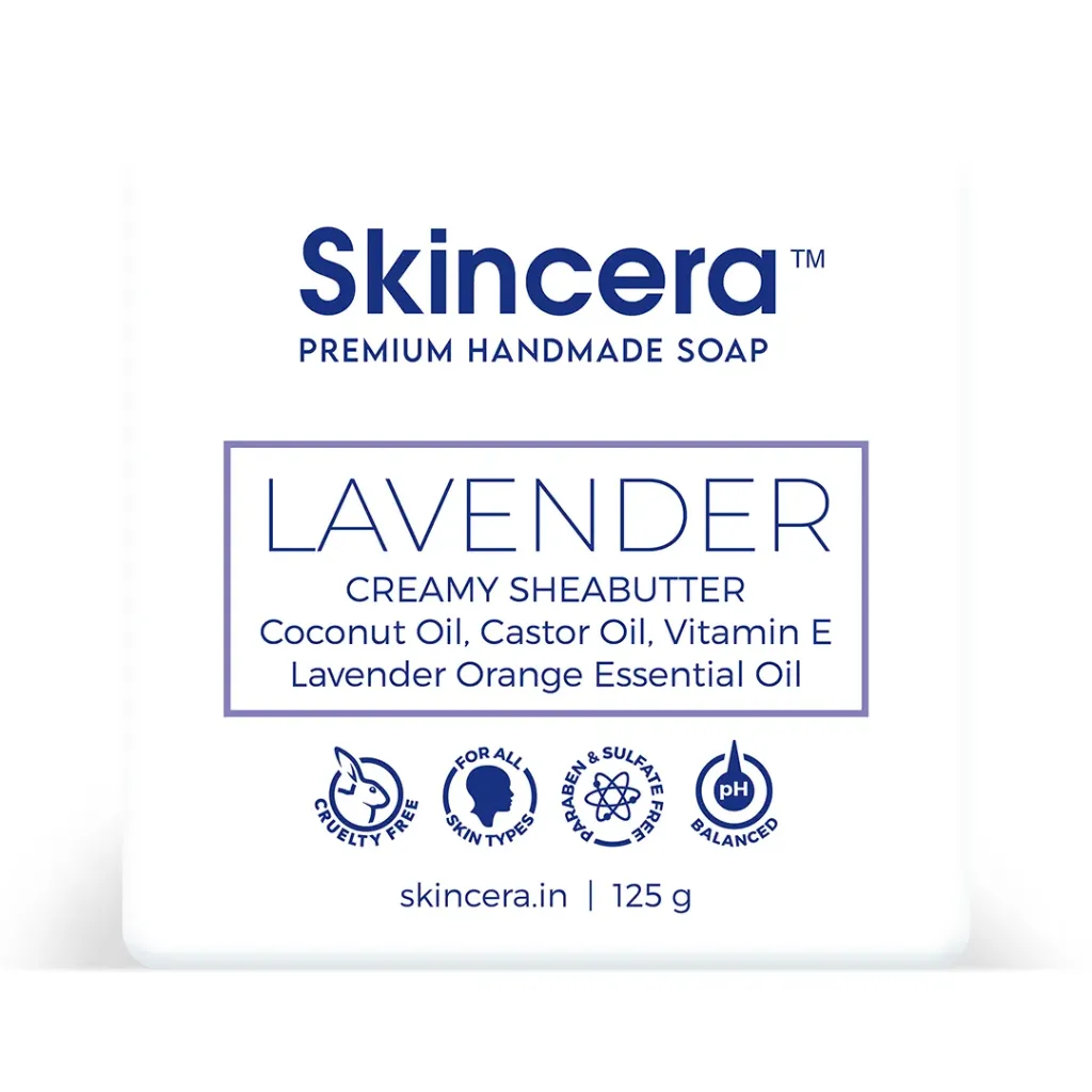 Skincera Lavender Shea Butter Moisturizing Handmade Vegan Soap Pack of 3