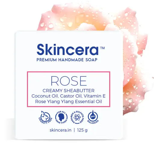 Skincera Rose Shea Butter Moisturizing Handmade Vegan Soap